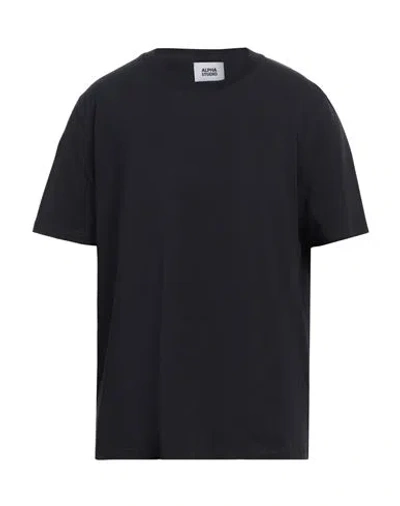 ALPHA STUDIO ALPHA STUDIO MAN T-SHIRT MIDNIGHT BLUE SIZE 44 COTTON, ELASTANE