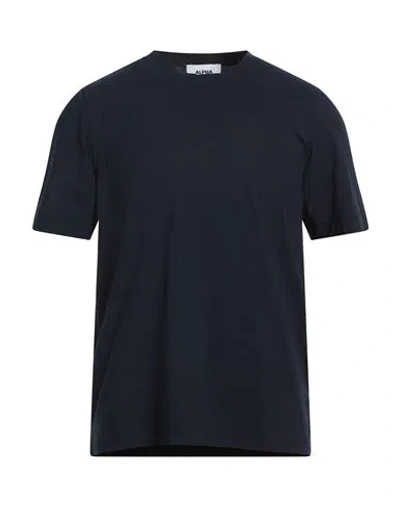 Alpha Studio Man T-shirt Midnight Blue Size 50 Cotton, Elastane