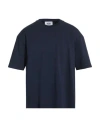 Alpha Studio Man T-shirt Navy Size 42 Cotton, Elastane In Blue