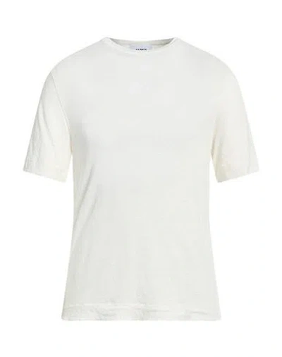 Alpha Studio Man T-shirt Off White Size 46 Linen, Elastane