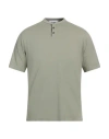 Alpha Studio Man T-shirt Sage Green Size 44 Cotton, Elastane In Sage Green
