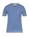 Alpha Studio Man T-shirt Slate Blue Size 42 Cotton, Polyester