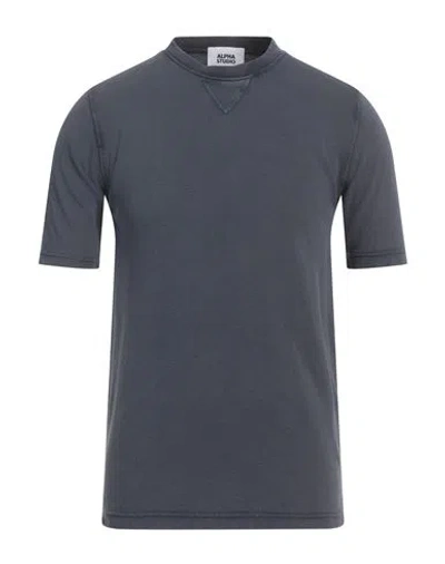 Alpha Studio Man T-shirt Slate Blue Size 46 Cotton