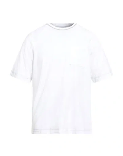 ALPHA STUDIO ALPHA STUDIO MAN T-SHIRT WHITE SIZE 40 COTTON, ELASTANE