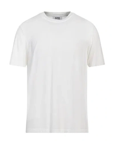 Alpha Studio Man T-shirt White Size 48 Cotton, Elastane