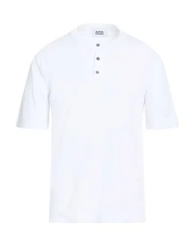 Alpha Studio Man T-shirt White Size 44 Cotton, Polyester