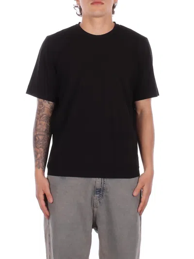 Alpha Studio Man T-shirt Au5331c 1002 T-shirt Relaxed Fit Black In Multi
