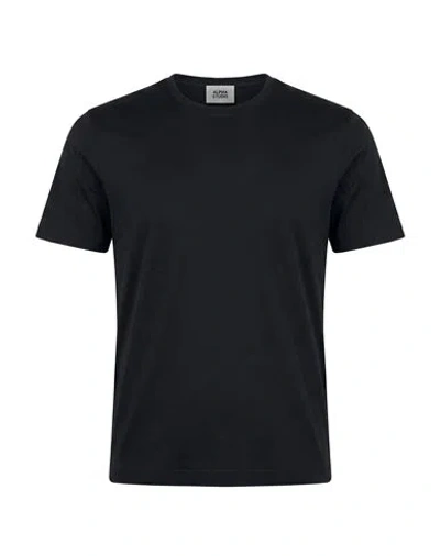 Alpha Studio Man T-shirt Black Size 38 Cotton, Elastane
