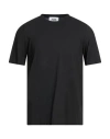 Alpha Studio Man T-shirt Black Size 40 Cotton, Elastane