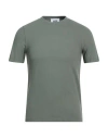 Alpha Studio Man T-shirt Dark Green Size 46 Cotton, Elastane In Multi