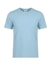 Alpha Studio Man T-shirt Light Blue Size 36 Cotton, Elastane In Blue