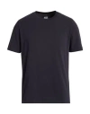 Alpha Studio Man T-shirt Midnight Blue Size 40 Cotton, Elastane