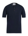 Alpha Studio Man T-shirt Midnight Blue Size 40 Cotton, Polyester