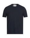 Alpha Studio Man T-shirt Midnight Blue Size 44 Cotton, Elastane