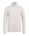 Alpha Studio Man Turtleneck Beige Size 42 Merino Wool In Beige