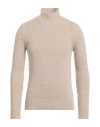 Alpha Studio Man Turtleneck Beige Size 44 Cashmere In Neutral