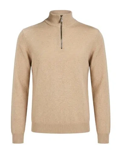 Alpha Studio Man Turtleneck Beige Size 44 Cashmere In Brown