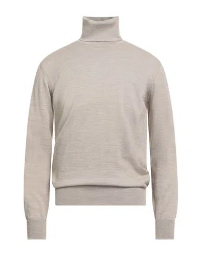 Alpha Studio Man Turtleneck Beige Size 44 Merino Wool