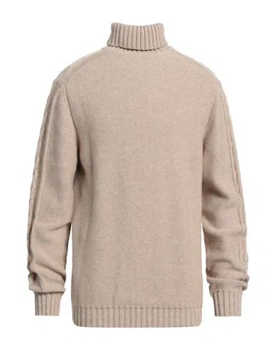 Alpha Studio Man Turtleneck Beige Size 46 Merino Wool, Alpaca Wool, Polyamide