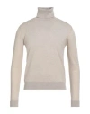 Alpha Studio Man Turtleneck Beige Size 44 Merino Wool In Neutral