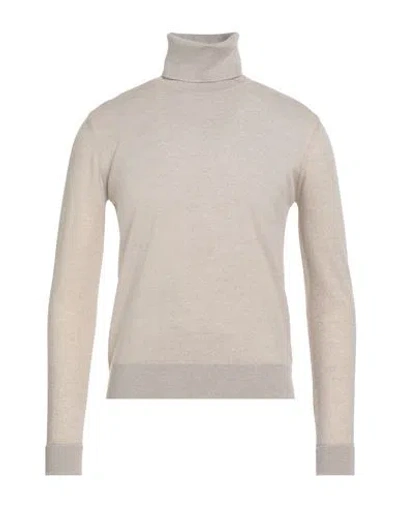 Alpha Studio Man Turtleneck Beige Size 50 Merino Wool