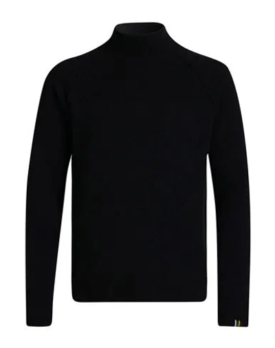 Alpha Studio Man Turtleneck Black Size 36 Wool, Polyamide