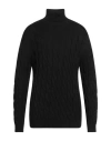 Alpha Studio Man Turtleneck Black Size 42 Merino Wool