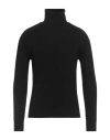 Alpha Studio Man Turtleneck Black Size 42 Merino Wool In Black