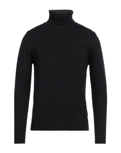 Alpha Studio Man Turtleneck Black Size 42 Merino Wool