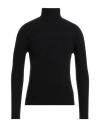 Alpha Studio Man Turtleneck Black Size 44 Alpaca Wool, Polyamide, Cotton, Modal, Elastane
