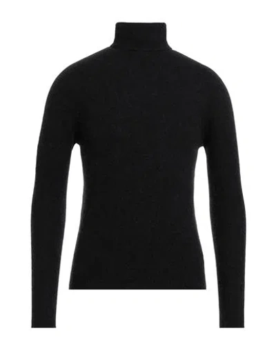 Alpha Studio Man Turtleneck Black Size 44 Alpaca Wool, Polyamide, Cotton, Modal, Elastane
