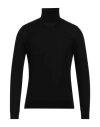 Alpha Studio The Fine Essentials Man Turtleneck Black Size 42 Merino Wool In Black