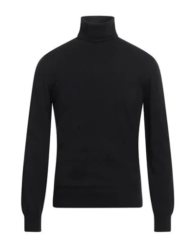ALPHA STUDIO ALPHA STUDIO MAN TURTLENECK BLACK SIZE 46 GEELONG WOOL