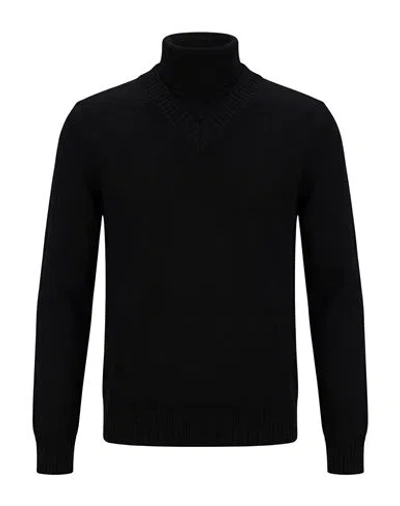 Alpha Studio Man Turtleneck Black Size 44 Merino Wool