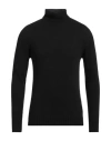 ALPHA STUDIO ALPHA STUDIO MAN TURTLENECK BLACK SIZE 44 RECYCLED WOOL, ECOVERO VISCOSE, RECYCLED POLYAMIDE, RECYCL