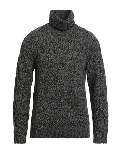 Alpha Studio Man Turtleneck Black Size 44 Wool, Recycled Polyamide, Alpaca Wool
