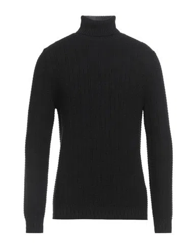 Alpha Studio Man Turtleneck Black Size 46 Wool