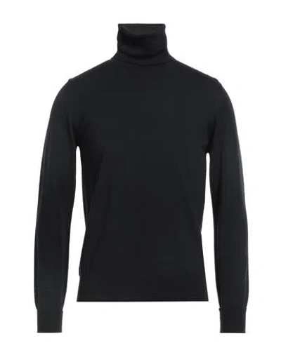 Alpha Studio Man Turtleneck Blue Size 38 Merino Wool