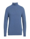 Alpha Studio Man Turtleneck Blue Size 42 Recycled Wool, Ecovero Viscose, Recycled Polyamide, Recycle