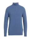 Alpha Studio Man Turtleneck Blue Size 40 Recycled Wool, Ecovero Viscose, Recycled Polyamide, Recycle