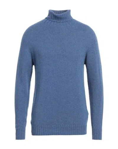 Alpha Studio Man Turtleneck Blue Size 42 Recycled Wool, Ecovero Viscose, Recycled Polyamide, Recycle