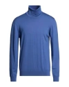 Alpha Studio Man Turtleneck Blue Size 44 Merino Wool