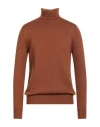 Alpha Studio Man Turtleneck Brown Size 44 Merino Wool