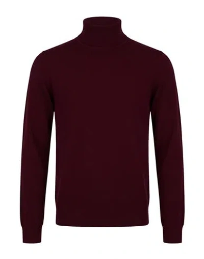 Alpha Studio Man Turtleneck Burgundy Size 44 Cashmere