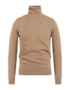 Alpha Studio Man Turtleneck Camel Size 44 Geelong Wool