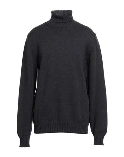 Alpha Studio Man Turtleneck Charcoal Size 46 Merino Wool