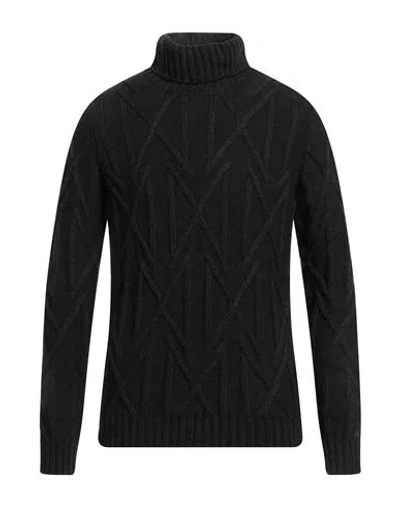Alpha Studio Man Turtleneck Steel Grey Size 46 Merino Wool