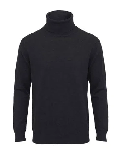 Alpha Studio Man Turtleneck Charcoal Size 50 Merino Wool In Gray