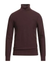 Alpha Studio Man Turtleneck Chocolate Brown Size 44 Merino Wool