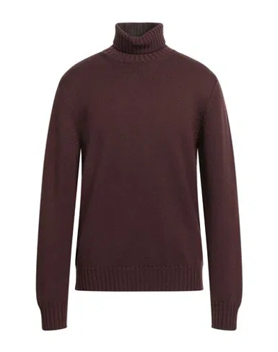 ALPHA STUDIO ALPHA STUDIO MAN TURTLENECK CHOCOLATE BROWN SIZE 44 MERINO WOOL
